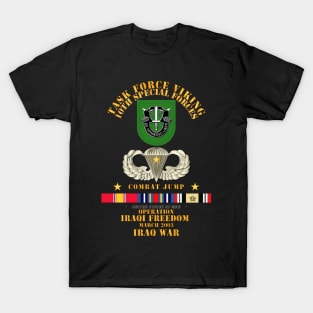 Combat Jump - TF VIking - 10th SFG - OEF - Iraq w SVC T-Shirt